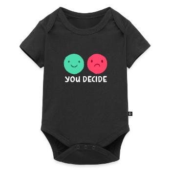 You Decide Positive Negative Motive - Baby Premium short-sleeve bodysuit - black - Front