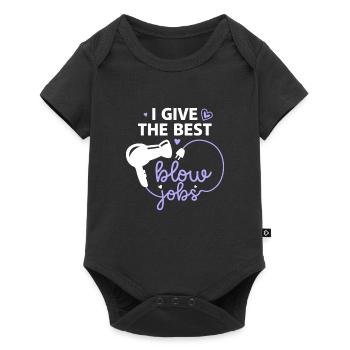 Hairdresser: I give the best hair dryer jobs - Baby Premium short-sleeve bodysuit - black - Front