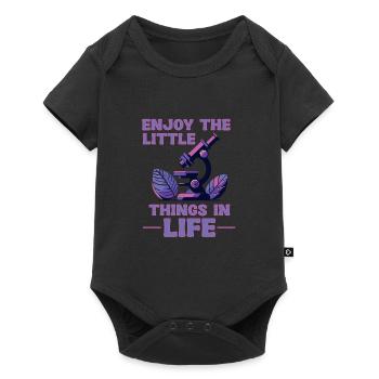 Profitez des petites choses de la vie Microscope - Body à manches courtes Premium Bébé - noir - Devant