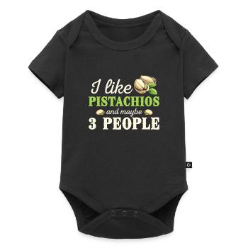 J’aime les pistaches et peut-être 3 personnes - Body à manches courtes Premium Bébé - noir - Devant