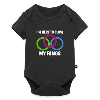 Ich Schließe Meine Ringe Fitness Motivation Sport - Baby Premium Kurzarmbody - Schwarz - Vorne