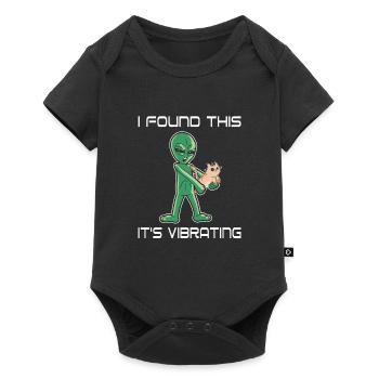 I found that it vibrates funny alien - Baby Premium short-sleeve bodysuit - black - Front