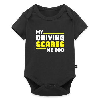 My driving style also scares me – funnier - Baby Premium short-sleeve bodysuit - black - Front