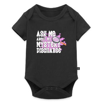 Interrogez-moi sur ma mystérieuse sortie - Body à manches courtes Premium Bébé - noir - Devant