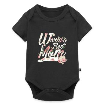Mother's Day Gift World's Best Mother - Baby Premium short-sleeve bodysuit - black - Front