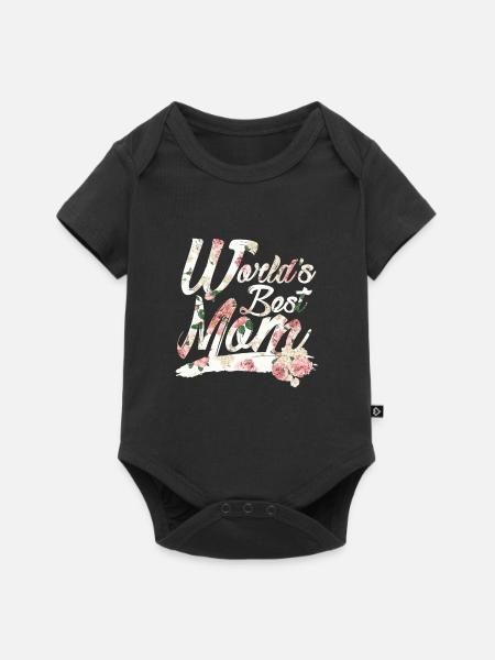 Muttertag Geschenk Weltbeste Mutter - Baby Premium Kurzarmbody - Schwarz