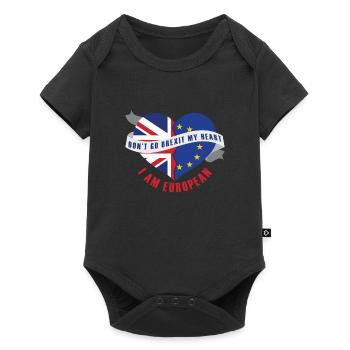 Brexit My Heart Funny T-Shirt - Baby Premium short-sleeve bodysuit - black - Front