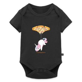 Unicorn Unicorn Pepperoni Pizza T-Shirt - Baby Premium short-sleeve bodysuit - black - Front