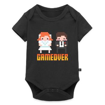 Game Over - Nerd Geeky JGA group shirt - Baby Premium short-sleeve bodysuit - black - Front