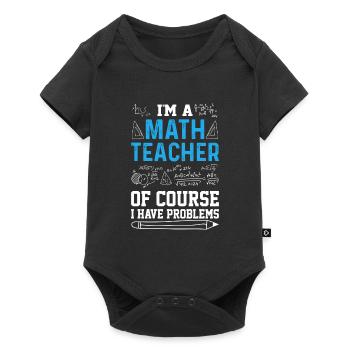professeur de mathématiques - Body à manches courtes Premium Bébé - noir - Devant