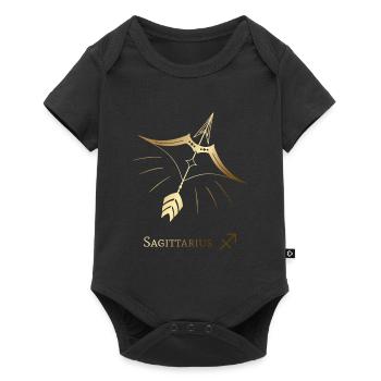 Signe du zodiaque Sagittaire - Body à manches courtes Premium Bébé - noir - Devant