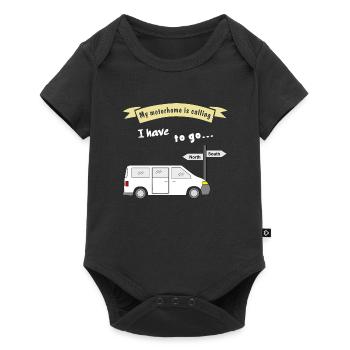 mon camping-car appelle - Body à manches courtes Premium Bébé - noir - Devant