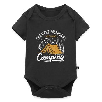 Camping Memories Camping Mountains Hiking Camper - Baby Premium short-sleeve bodysuit - black - Front