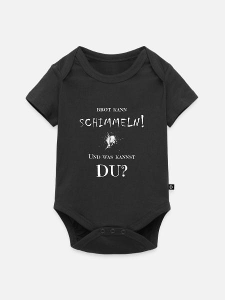 Brot kann schimmeln, lustiger Spruch, - Baby Premium Kurzarmbody - Schwarz