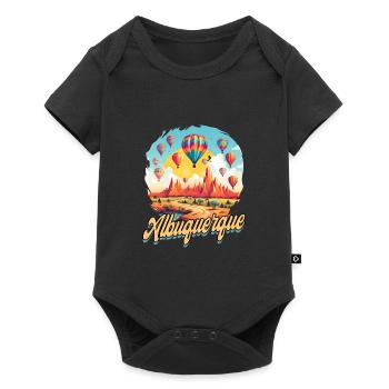 Albuquerque Ballon New Mexico Heißluftballon - Baby Premium Kurzarmbody - Schwarz - Vorne