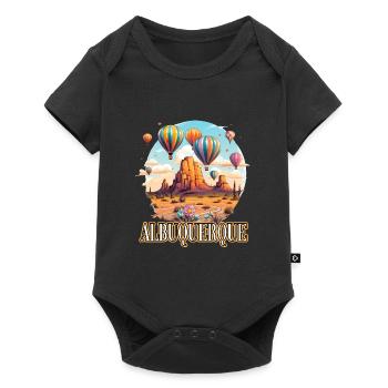 Albuquerque Ballon New Mexico Heißluftballon - Baby Premium Kurzarmbody - Schwarz - Vorne