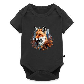 Fuchs Füchse für einen Fuchs Fan - Baby Premium Kurzarmbody - Schwarz - Vorne