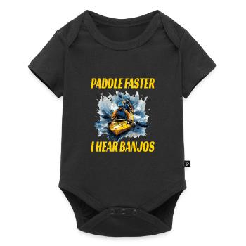 Paddle Faster I Hear Banjos - Baby Premium Kurzarmbody - Schwarz - Vorne