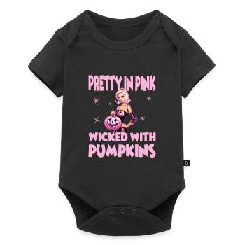 Pretty In Pink Wicked With Pumpkins für Frauen - Baby Premium Kurzarmbody - Schwarz - Vorne