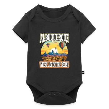 Albuquerque Ballon New Mexico Heißluftballon - Baby Premium Kurzarmbody - Schwarz - Vorne