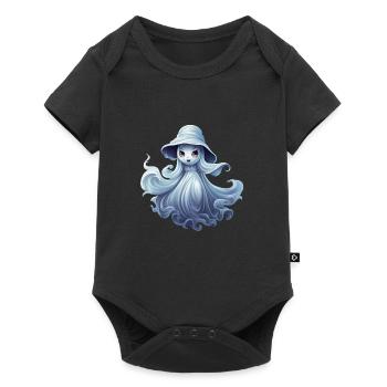 Niedlicher Freundlicher Geist für Kinder für - Baby Premium Kurzarmbody - Schwarz - Vorne