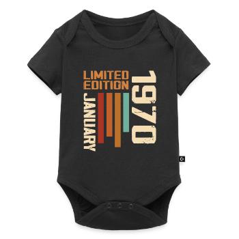 January 1970 - 1970 January Birthday Gift - Baby Premium short-sleeve bodysuit - black - Front
