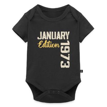 Cadeau D'anniversaire Nées En Janvier 1973 - 1973 - Body à manches courtes Premium Bébé - noir - Devant