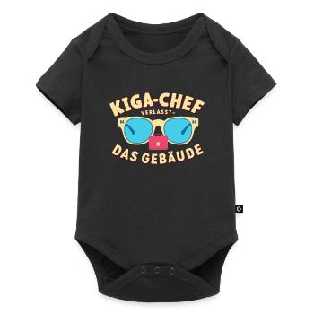 Kiga-Chef Abschiedsgeschenk: Kita Absolvent Einsch - Baby Premium Kurzarmbody - Schwarz - Vorne