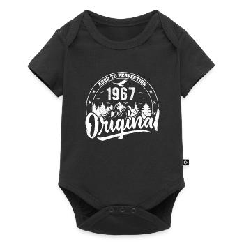 Original 1967 Vintage Geburtstagsgeschenk 1967 - Baby Premium Kurzarmbody - Schwarz - Vorne