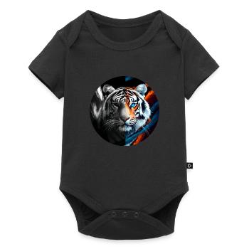 La force sauvage et libre du tigre - Body à manches courtes Premium Bébé - noir - Devant