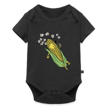 Funny Corn Grain T-Shirt Gift Funny Food - Baby Premium short-sleeve bodysuit - black - Front