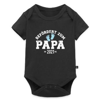 Papa 2021 - Baby Premium Kurzarmbody - Schwarz - Vorne