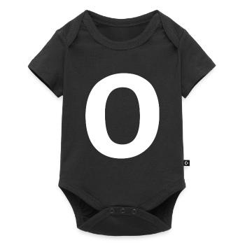 Letter o "o" white - Baby Premium short-sleeve bodysuit - black - Front