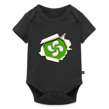 Croix du Pays Basque - Body à manches courtes Premium Bébé - noir - Devant