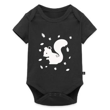 Squirrel - Chipmunk - Forest animal - Nature - Baby Premium short-sleeve bodysuit - black - Front