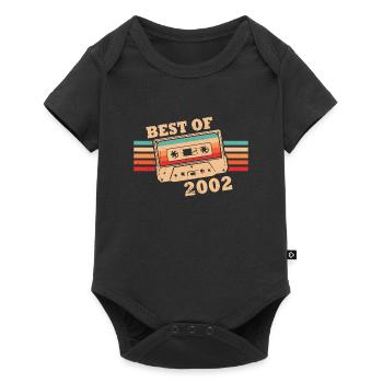 Best Of 2002 Vintage Rétro Cassette - Body à manches courtes Premium Bébé - noir - Devant