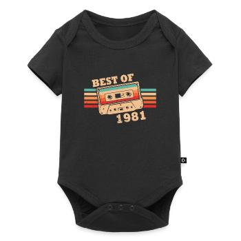 Best Of 1981 Vintage Rétro Cassette - Body à manches courtes Premium Bébé - noir - Devant