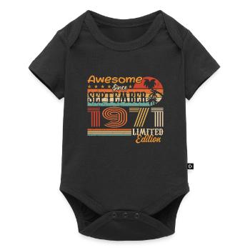 September 1971 - Birthday 1971 September - Baby Premium short-sleeve bodysuit - black - Front