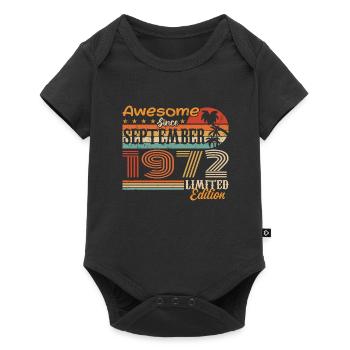 September 1972 - Birthday 1972 September - Baby Premium short-sleeve bodysuit - black - Front