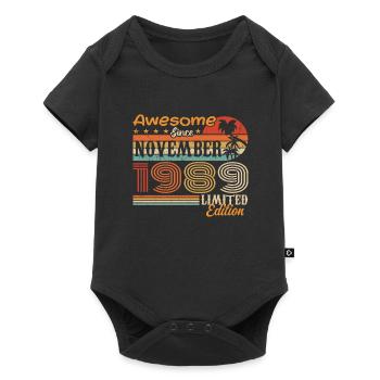 A legend was born in November 1989 - 1989 - Baby Premium short-sleeve bodysuit - black - Front