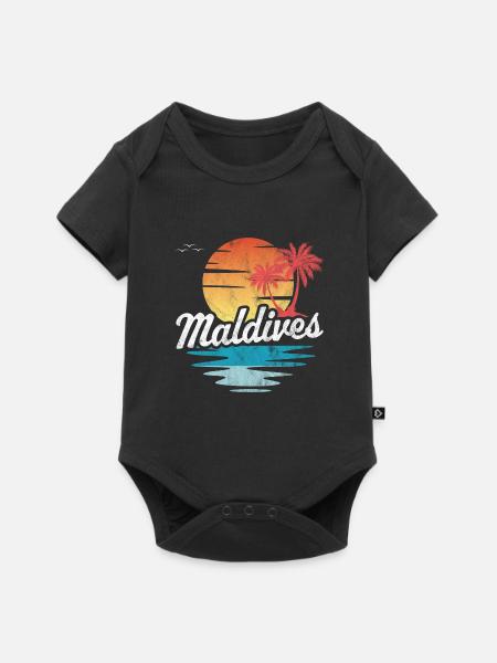 Malediven - Baby Premium Kurzarmbody - Schwarz