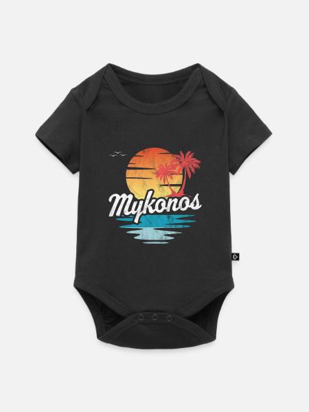Mykonos - Baby Premium Kurzarmbody - Schwarz