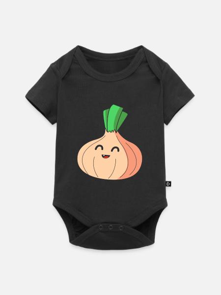 Zwiebel - Baby Premium Kurzarmbody - Schwarz