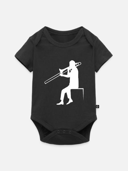 Posaune - Baby Premium Kurzarmbody - Schwarz