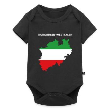 Drapeau Rhénanie-du-Nord-Westphalie drapeau Etat fédéral contour NRW - Body à manches courtes Premium Bébé - noir - Devant