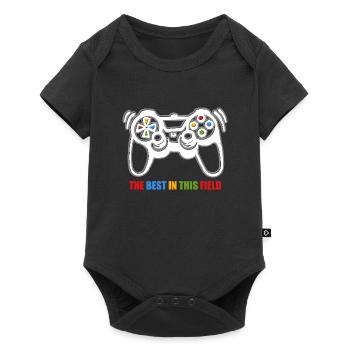 Spielkonsolen-Spieler - Baby Premium Kurzarmbody - Schwarz - Vorne