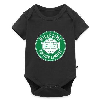 Millésime 1951 | édition limitée Anniversaire 1951 - Body à manches courtes Premium Bébé - noir - Devant