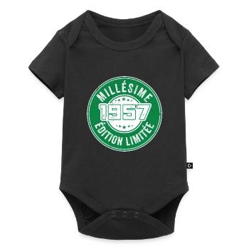 Millésime 1957 | édition limitée Anniversaire 1957 - Body à manches courtes Premium Bébé - noir - Devant