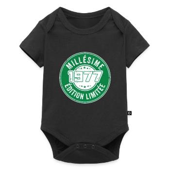 Millésime 1977 | édition limitée Anniversaire 1977 - Body à manches courtes Premium Bébé - noir - Devant