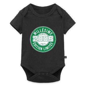 Millésime 2008 | édition limitée Anniversaire 2008 - Body à manches courtes Premium Bébé - noir - Devant